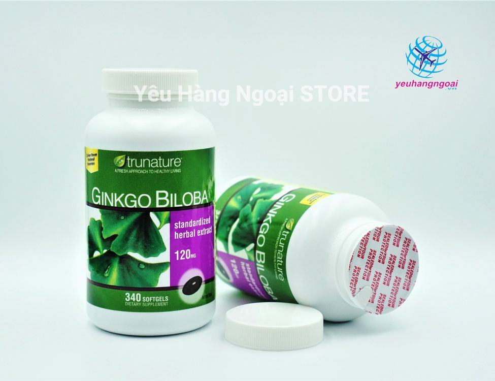 Vien uong bo nao Trunature Ginkgo Biloba 340 vien Vien uong bo nao Trunature Ginkgo Biloba 340 vien