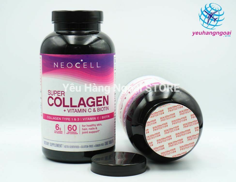 Viên Uống Collagen + Vitamin C &Amp; Biotin 360 Viên Của Neocell Mỹ (2)