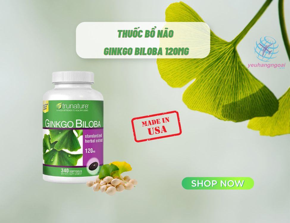 Vien uong bo nao trunature ginkgo biloba 340 vien. Vien uong bo nao trunature ginkgo biloba 340 vien.
