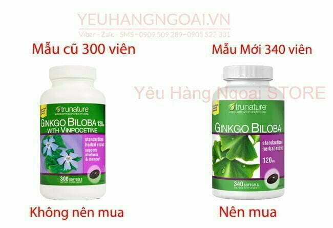 Ginkgo Biloba 120mg 340 viên Trunature của Mỹ mẫu mới nhất ginkgo-biloba-120mg-trunature-cua-my-mau-moi