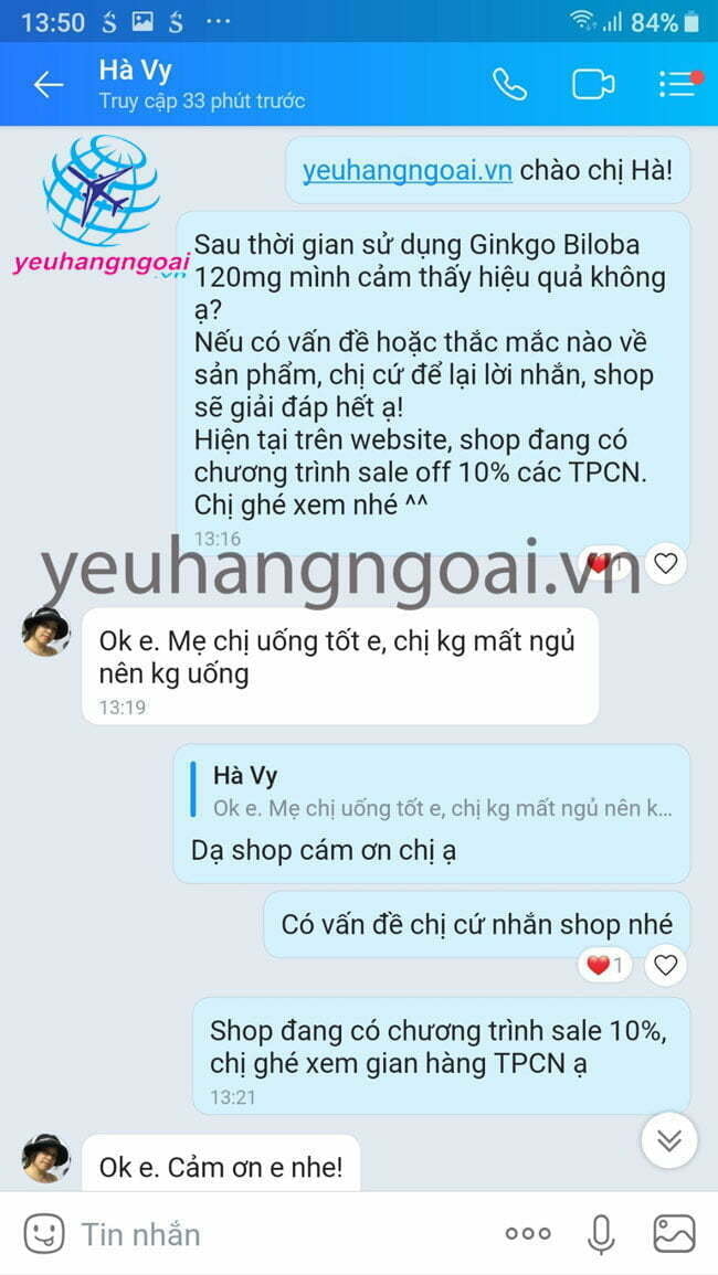 Viên Uống Bổ Não Ginkgo Biloba 120mg 340 Viên Trunature Của Mỹ 3 khach-phan-hoi-ginkgo-biloba