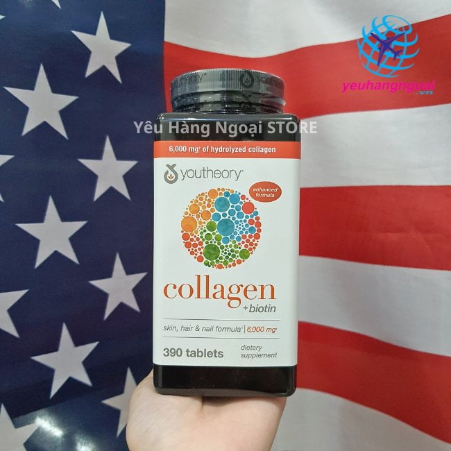 Collagen + Biotin Youtheory 390 Tablets