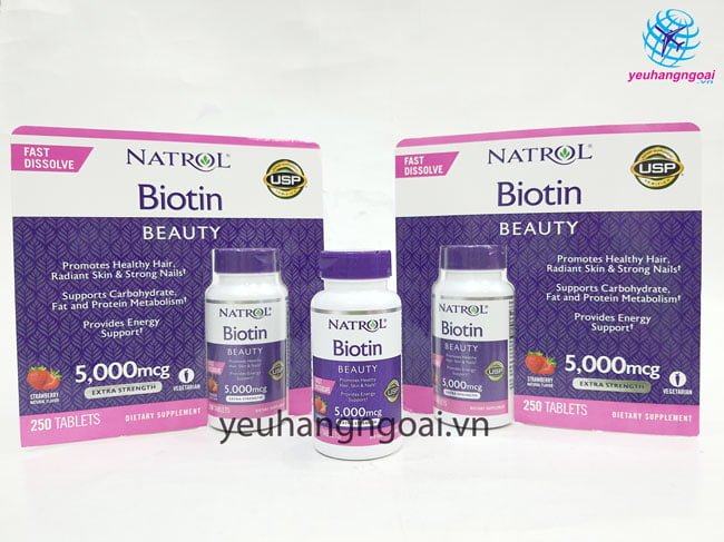 Hình Thật Thuốc Mọc Tóc Biotin 5000 Mcg