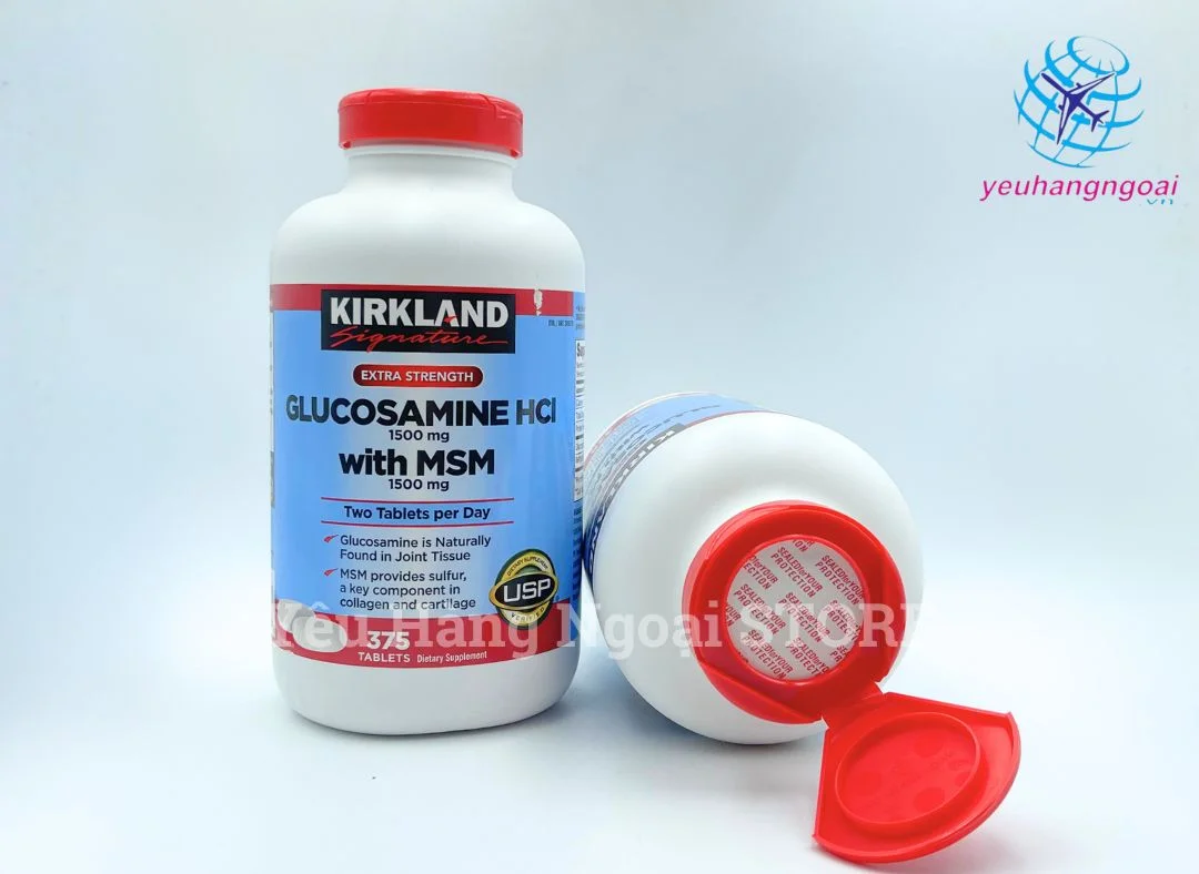 Viên Uống Glucosamine Kirkland 375 Viên HCL 1500mg With MSM 3 Viên Uống Glucosamine Kirkland 375 Viên Hcl 1500mg With Msm 2 Hộp