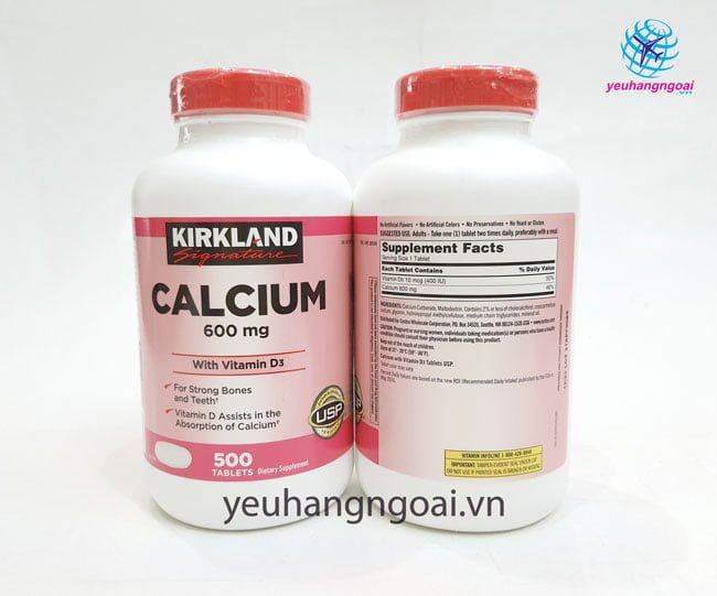 Hình Thật Mặt Trước Sau Calcium 600Mg+ D3
