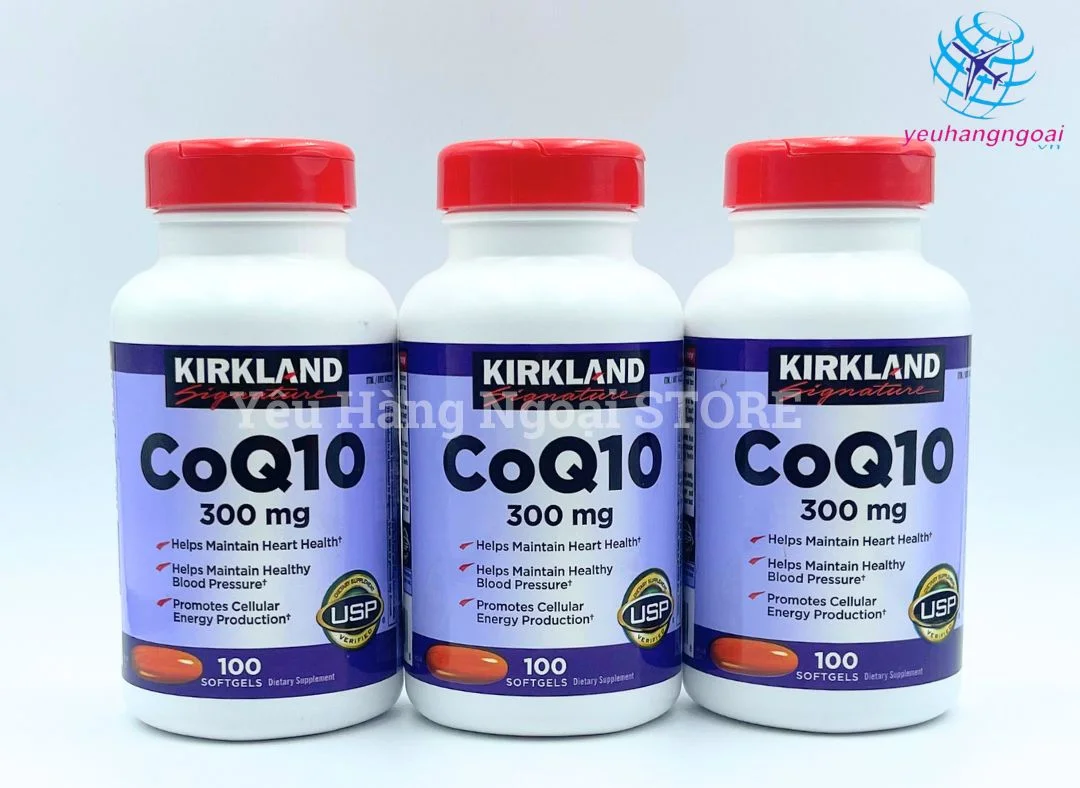 Viên Uống Hỗ Trợ Tim Mạch CoQ10 300mg 100 Viên Kirkland Của Mỹ. 2 Thuốc Bổ Tim Coq10 300mg Kirkland Của Mỹ