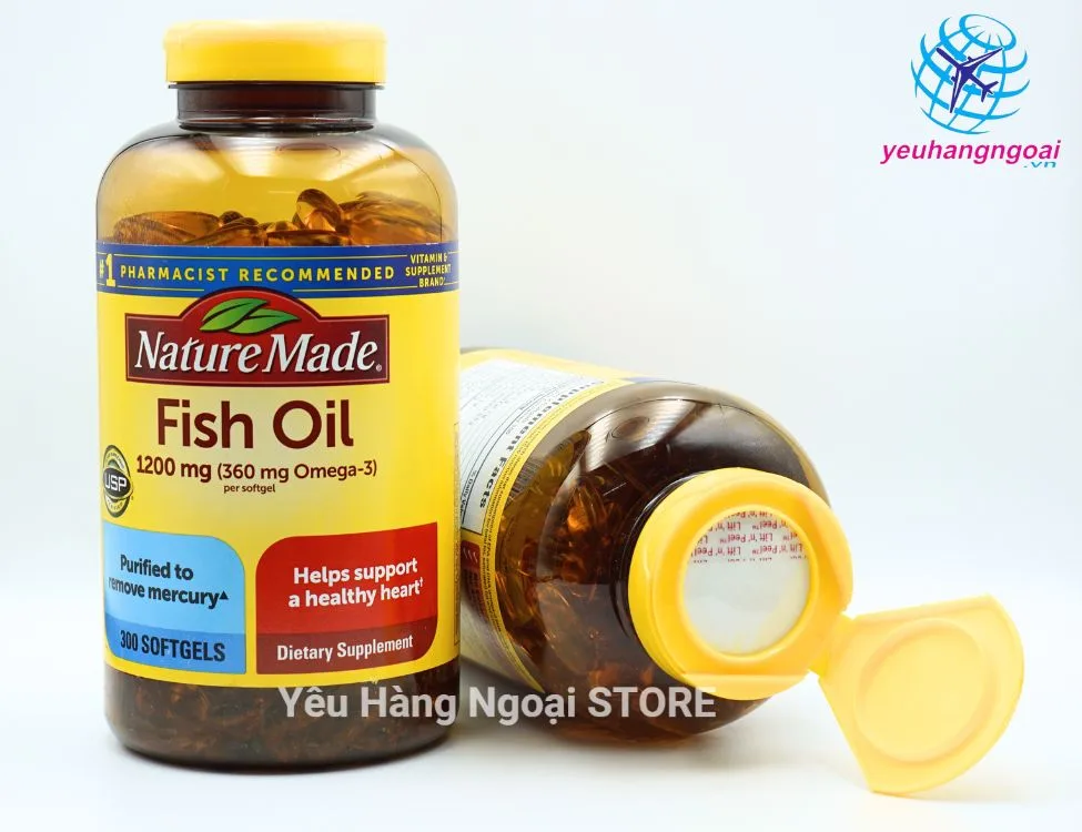Viên Uống Dầu Cá Fish Oil 1200mg (360mg Omega-3) 300 Viên Của Nature Made Mỹ. 3 Xr:d:dafhkofxk4c:420,j:4294309476,t:23050909
