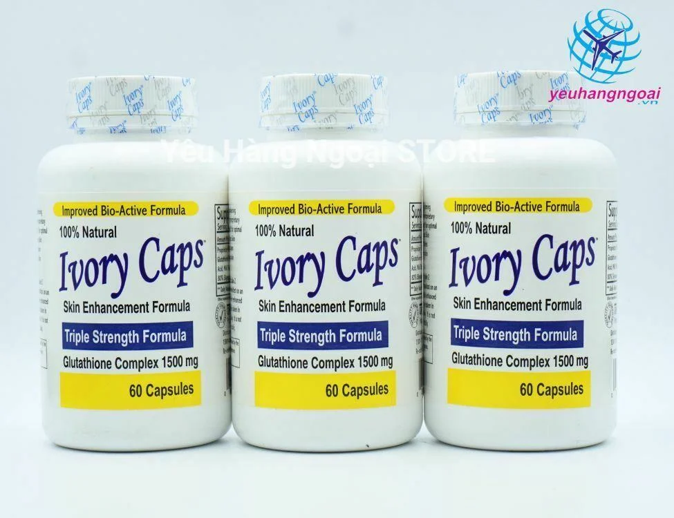 Viên Uống Trắng Da Ivory Caps 60 Viên Của Mỹ. 2 vien uong trang da ivory caps 60 vien