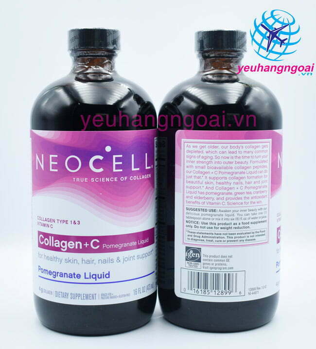 Neocell Collagen +C Pomegranate Liquid 473Ml