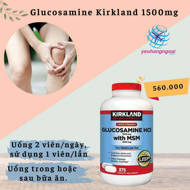 Hướng Dẫn Sử Dụng Kirkland Glucosamine Hcl 1500Mg