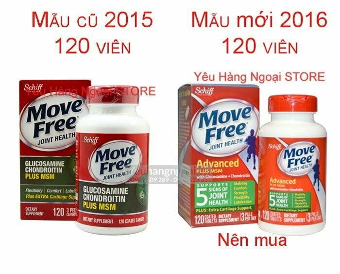 Move Free 120V Glucosamine Chondroitin Msm Mau Moi Nhat 2