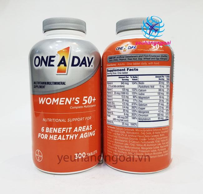 Hình Thật Mặt Trước Sau Vitamin Tổng Hợp One A Day Women 50+