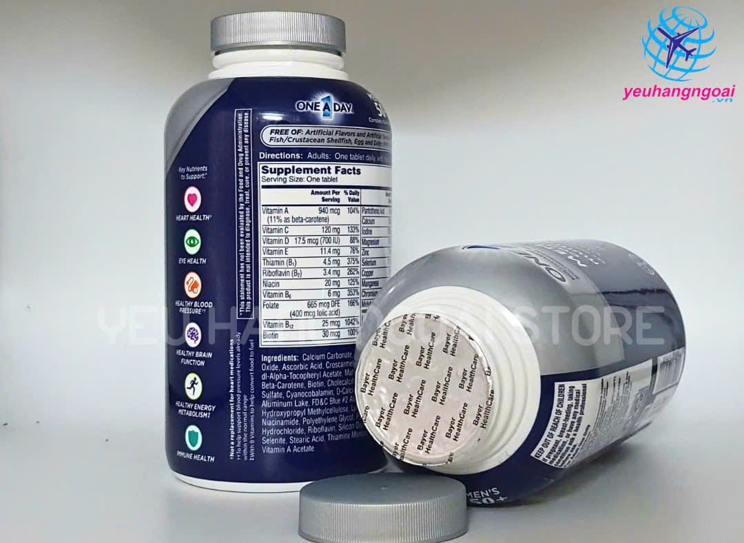 Vitamin Tổng Hợp Dành Cho Nam Trên 50 Tuổi One A Day Men 50+ 300 Viên Của Mỹ (mẫu mới). 2 Z7221819637142 E2cab2b5be1aa7bf5d1be40743438484