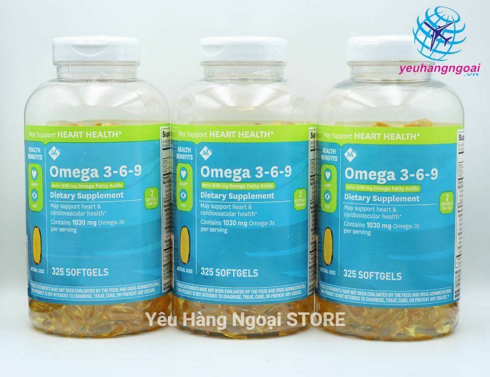Omega 3 6 9 325 Viên Của Heart Health Mỹ