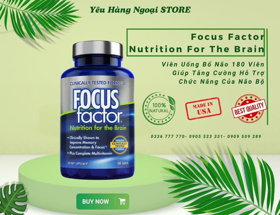 Viên Uống Bổ Não Focus Factor Nutrition For The Brain 180 Viên Của Mỹ. 1 focus factor nutrition for the brain