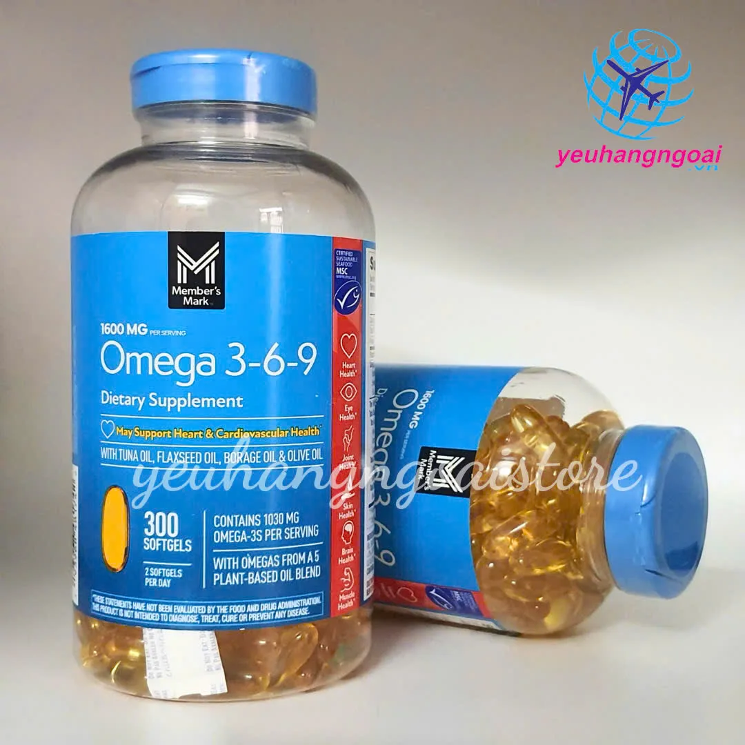 Viên uống Omega 3-6-9 Member's Mark 1600mg 300 viên của Mỹ (mẫu mới). 2 Z7049261951550 6945a8eca51520de0d86b0aadf01b680