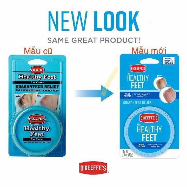 Kem dưỡng và đặc trị nứt gót chân O’Keeffe’s Company Healthy Feet 5 Kem Got Chan Cu, Moi