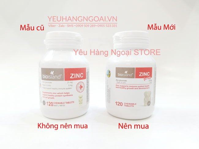 Vien Nhai Bo Sung Kem Cho Be Tu 1 Tuoi Bioisland Zinc For Kids 120 Vien Cua Uc