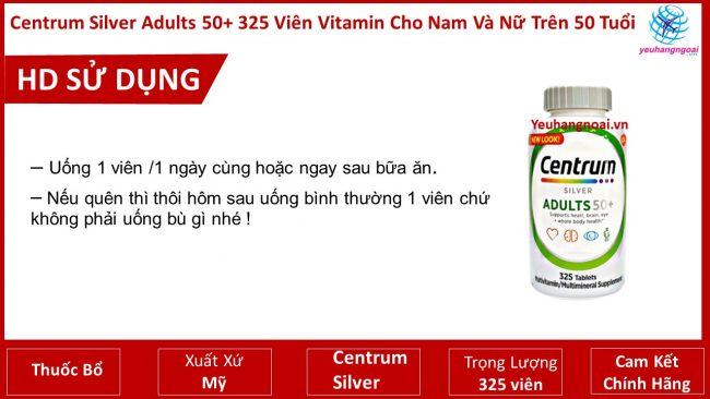 Centrum Silver Adults 50+ 325 Viên Vitamin Cho Nam Và Nữ Trên 50 Tuổi1
