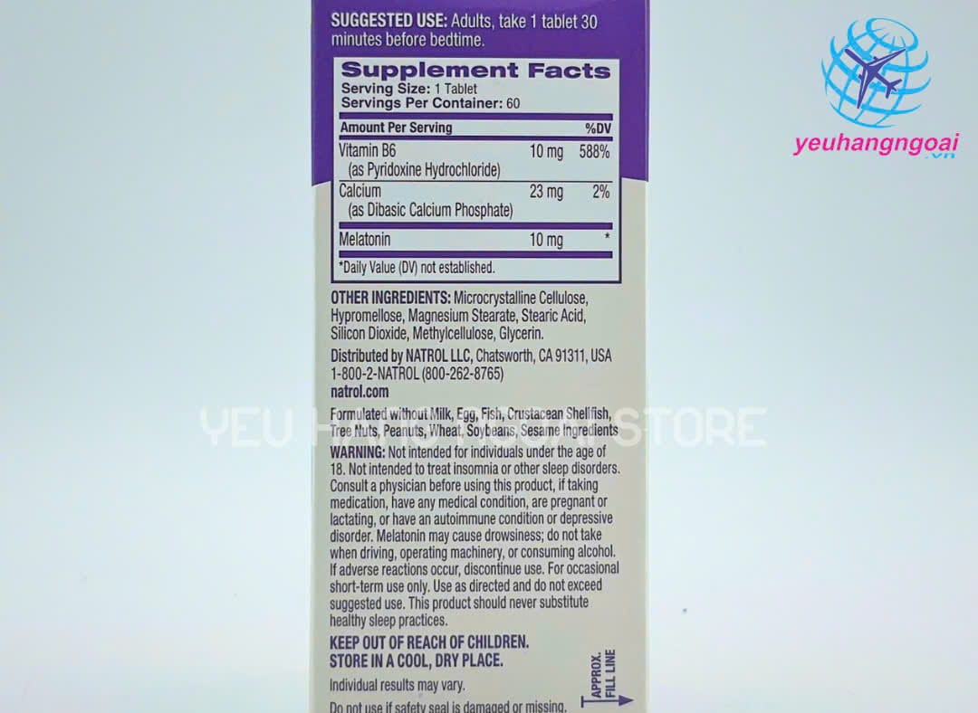 Thành Phần Viên Uống Giúp Ngủ Ngon Melatonin Advanced Sleep 10mg Natrol 60 Viên Của Mỹ Z6889545634021 0c06b0386dfd8f6022ff826c07a17132
