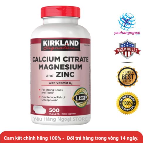 Canxi Magie Zinc Vitamin D3 Kirkland