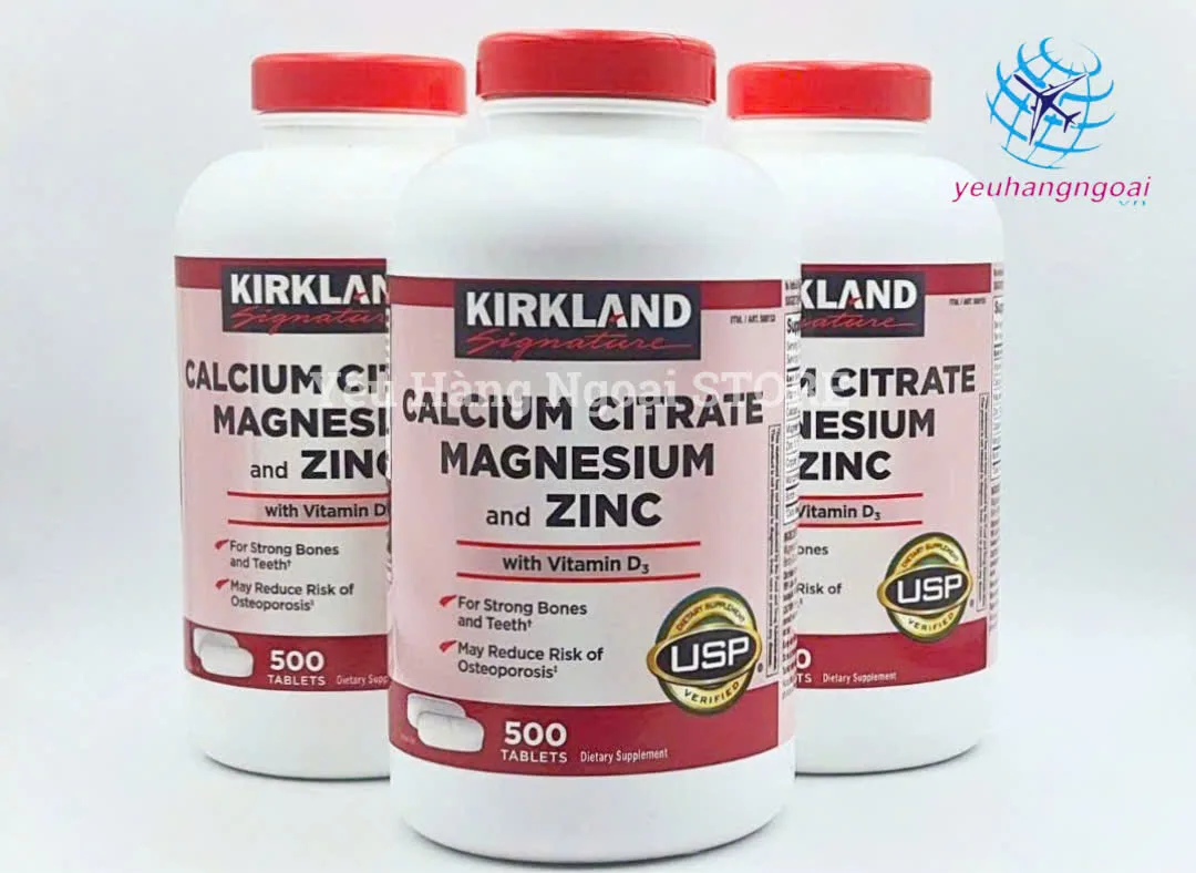 Viên Uống Bổ Sung Canxi, Magie, Kẽm Và Vitamin D3 Kirkland Calcium Citrate Magnesium And Zinc With Vitamin D3 500 Viên Của Mỹ. 1 Z6657902921947 6ff4d3178de7726eded9a2bbcaa003a8