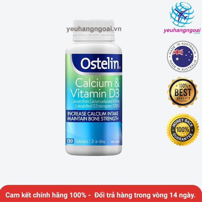Vien Uong Bo Sung Vitamin D Calcium 130 Tablets Ostelin Cua Uc