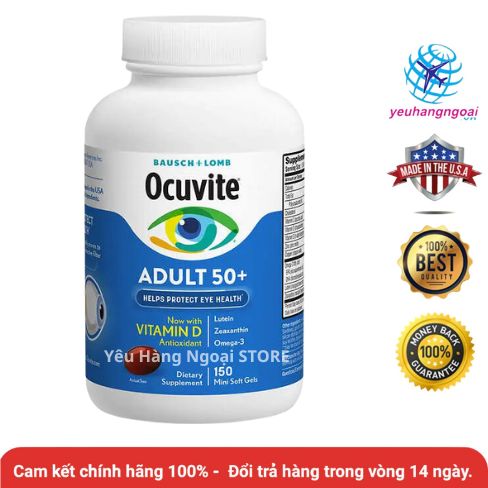 Viên Uống Bổ Mắt Ocuvite Adult 50+ Bausch & Lomb Cho Người Trên 50 tuổi 150 Viên Của Mỹ. 1 ocuvite-50