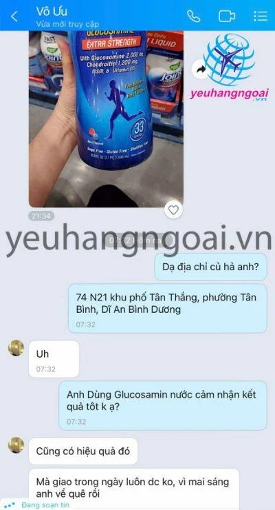 Glucosamine Nước Joint Movement 1000ml Của Nature's Way Mỹ. 4 Phản Hồi Của Khách Về Cosamin