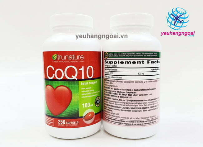 Thanh Phan Chinh Trunature Coq10 100Mg 250 Vien