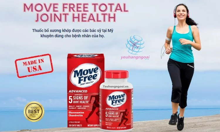 Viên Uống Move Free Total Joint Health 200 Viên Của Mỹ. 1 move free 200v