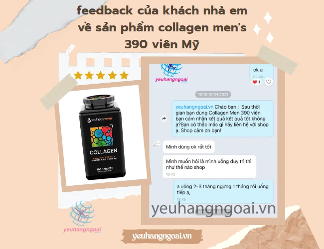 Collagen Men 390 của Mỹ Collagen Men 390 của Mỹ