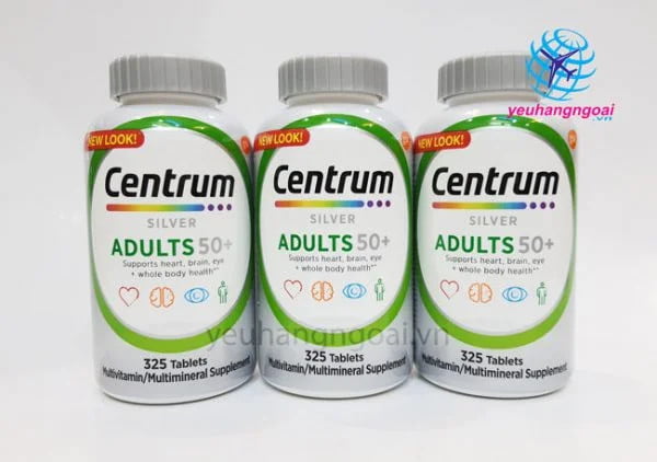 Centrum là thuốc gì? Và những lợi ích tuyệt vời của nó. 4 Centrum Silver Adults 50 325 Vien