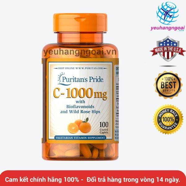 Viên Uống Bổ Sung Vitamin C – 1000mg With Bioflavonoids & Wild Rose Hips