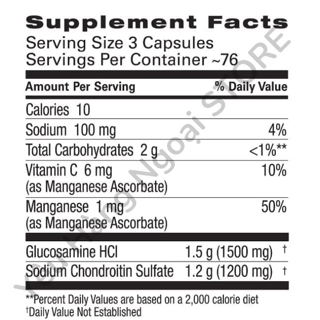 Viên Uống Bồi Bổ Sụn, Tái Tạo Khớp Cosamin DS 230 Viên Của Nutramax Mỹ. 1 Thanh phan thuoc Cosamin DS For Joint Health