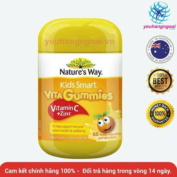 Kids Smart Vita Vitamin C + Zinc 60 Viên Nature’s Way – Úc