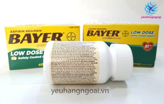 Bayer Low Dose Aspirin 81mg 400 vien