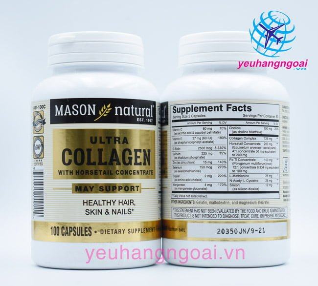 Vien Uong Dep Da Ultra Collagen Mason Natural 100 Vien Cua My Vien Uong Dep Da Ultra Collagen Mason Natural 100 Vien Cua My