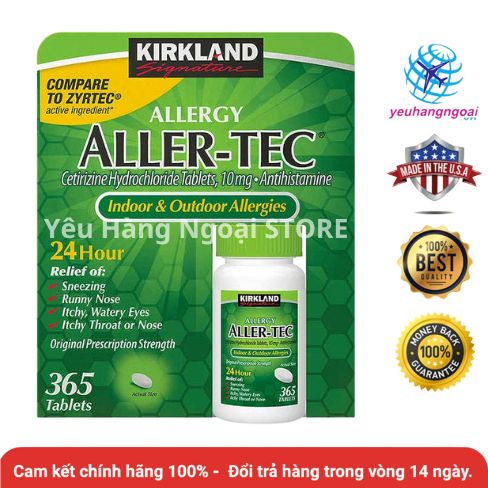 Viên Uống Chống Dị Ứng Kirkland Signature Aller-Tec 365 Viên Của Mỹ. 1 aller-tec-kirkland