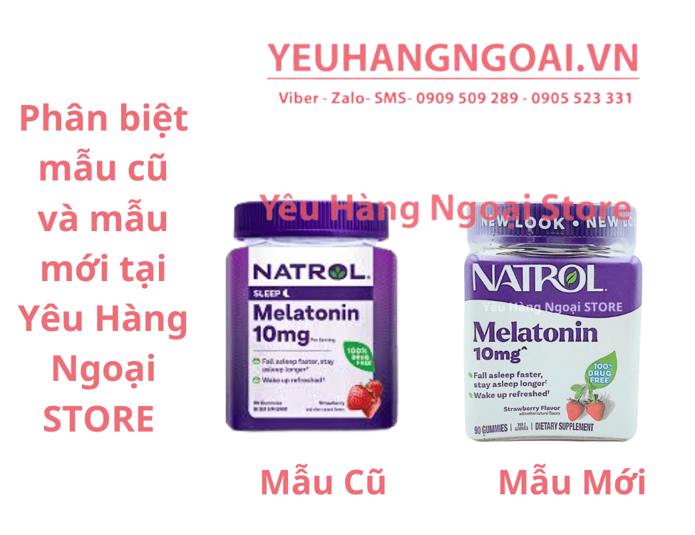 Kẹo Nhai Gummies Melatonin 10mg 90 Viên (mẫu mới 2025)-Giúp Ngủ Ngon Của Natrol Mỹ. 3 Me