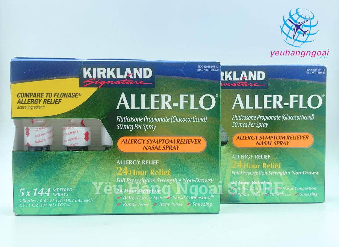 Xịt Hỗ Trợ Trị Viêm Xoang Aller-Flo 18.2ML Của Kirkland Signature Mỹ. 2 2
