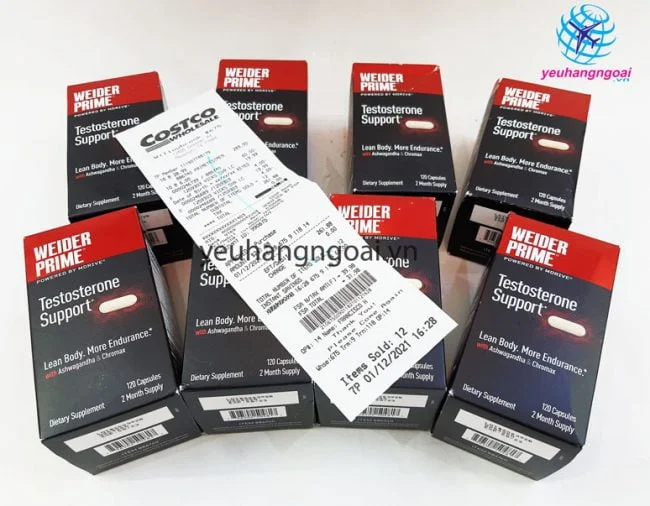 Hình thật sản phẩm và hóa đơn mua hàng Weider Prime Healthy Testosterone For Men Hình thật sản phẩm và hóa đơn mua hàng Weider Prime Healthy Testosterone For Men