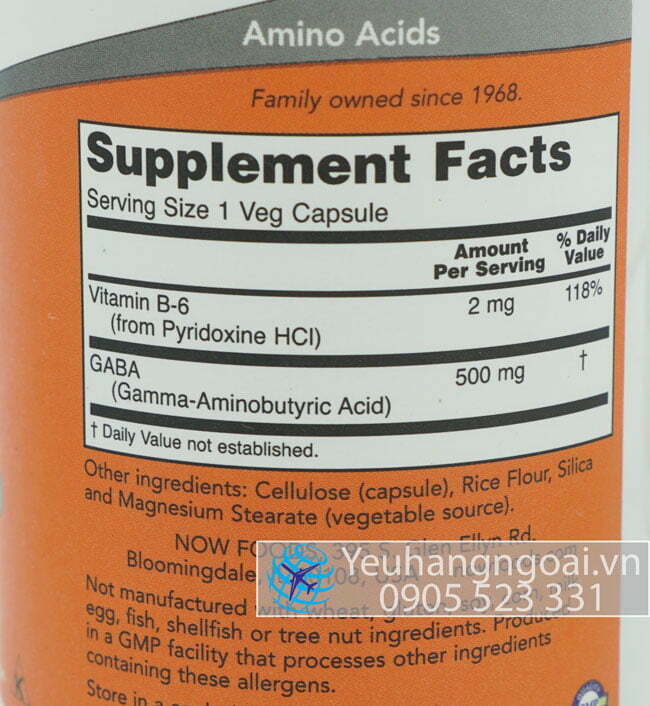 Thanh Phan Now Gaba 500Mg Thanh Phan Now Gaba 500Mg