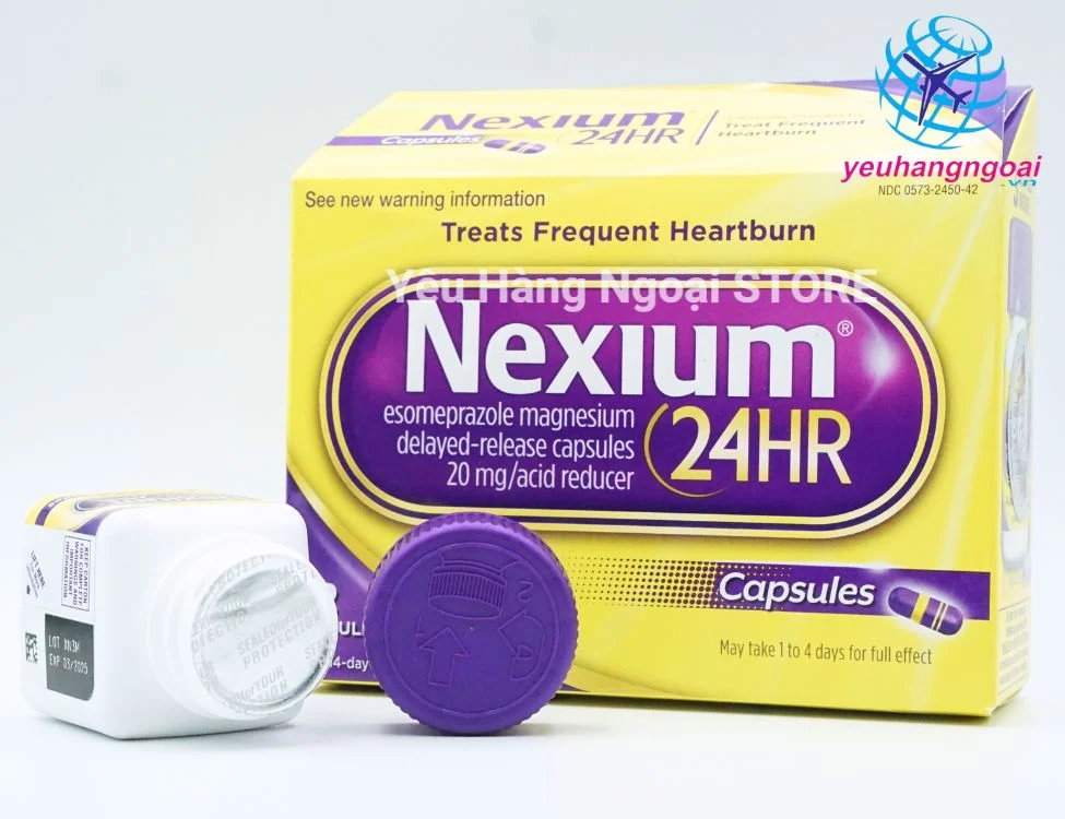 Viên Uống Nexium 24HR Hỗ Trợ Điều Trị Viêm Loét Dạ Dày 14 Viên Của Mỹ.