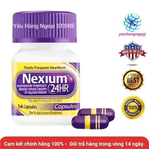 Viên Uống Nexium 24HR Hỗ Trợ Điều Trị Viêm Loét Dạ Dày 14 Viên Của Mỹ. 1 nexium-24hr
