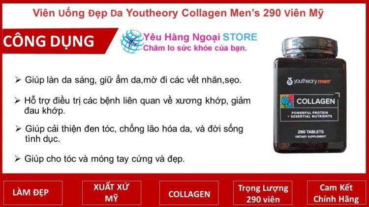 Vien Uong Dep Da Youtheory Collagen Men’s 290 Vien My Vien Uong Dep Da Youtheory Collagen Men’s 290 Vien My