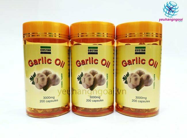 Hình Thật Viên Dầu Tỏi Costar Garlic Oil 3000Mg 200 Viên