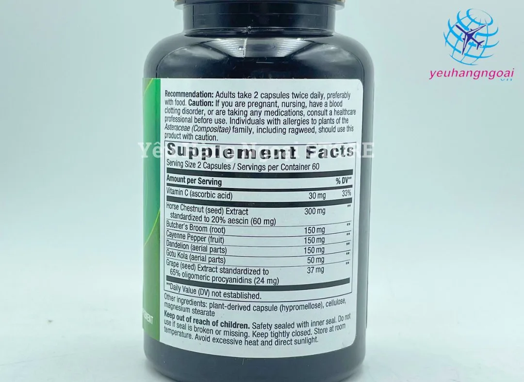 Viên Uống Nature’s Way Leg Veins Giảm Suy Giãn Tĩnh Mạch 120 Viên Của Mỹ ( Mẫu Mới Nhất ). 5 Leg Veins 120 Viên Mẫu Mới (4)