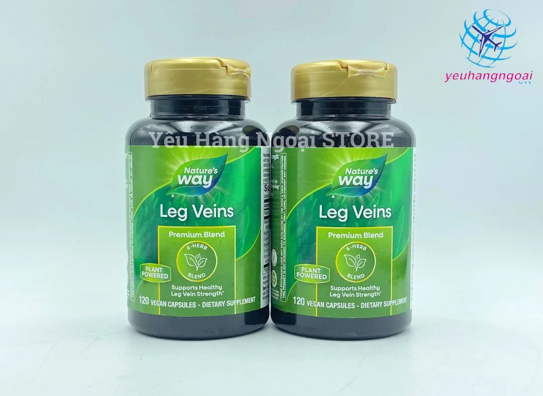 Viên Uống Nature’s Way Leg Veins Giảm Suy Giãn Tĩnh Mạch 120 Viên Của Mỹ ( Mẫu Mới Nhất ). 2 Leg Veins 120 Viên Mẫu Mới