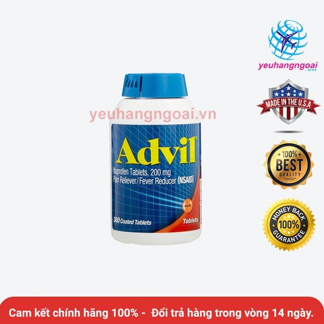 Viên Giảm đau Hạ Sốt Advil 200mg 360 Viên